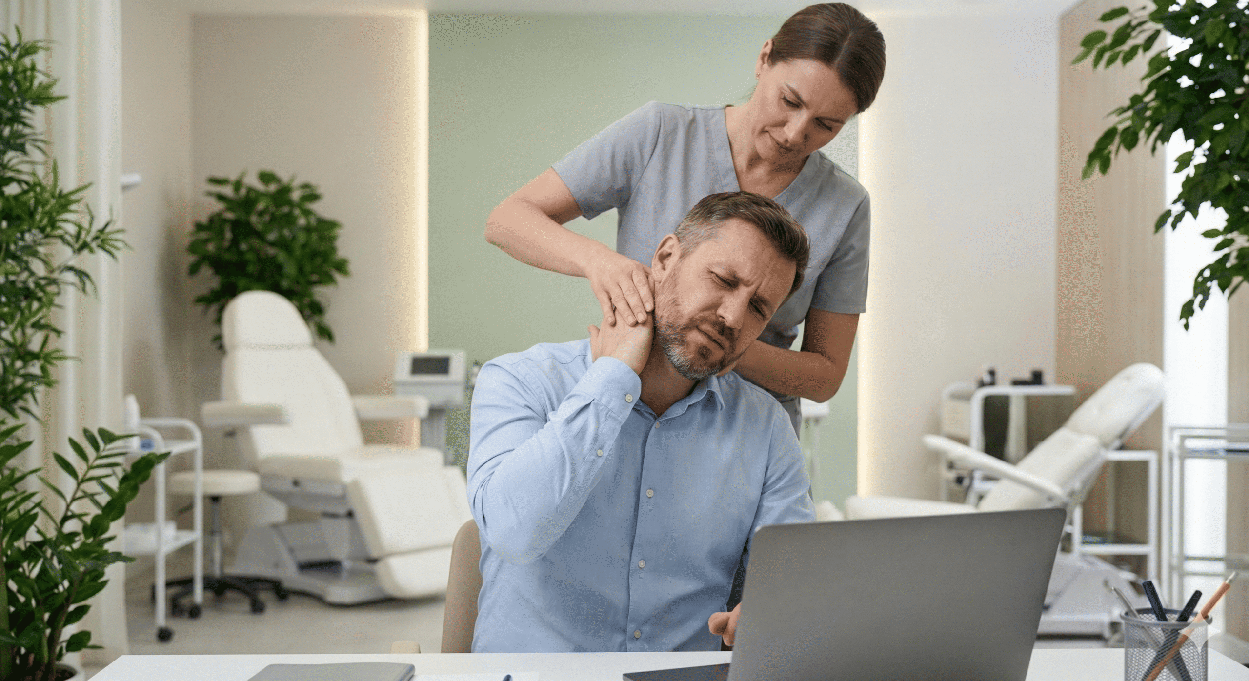 Втомилися від болю в шиї? Спеціальна пропозиція для офісних працівників