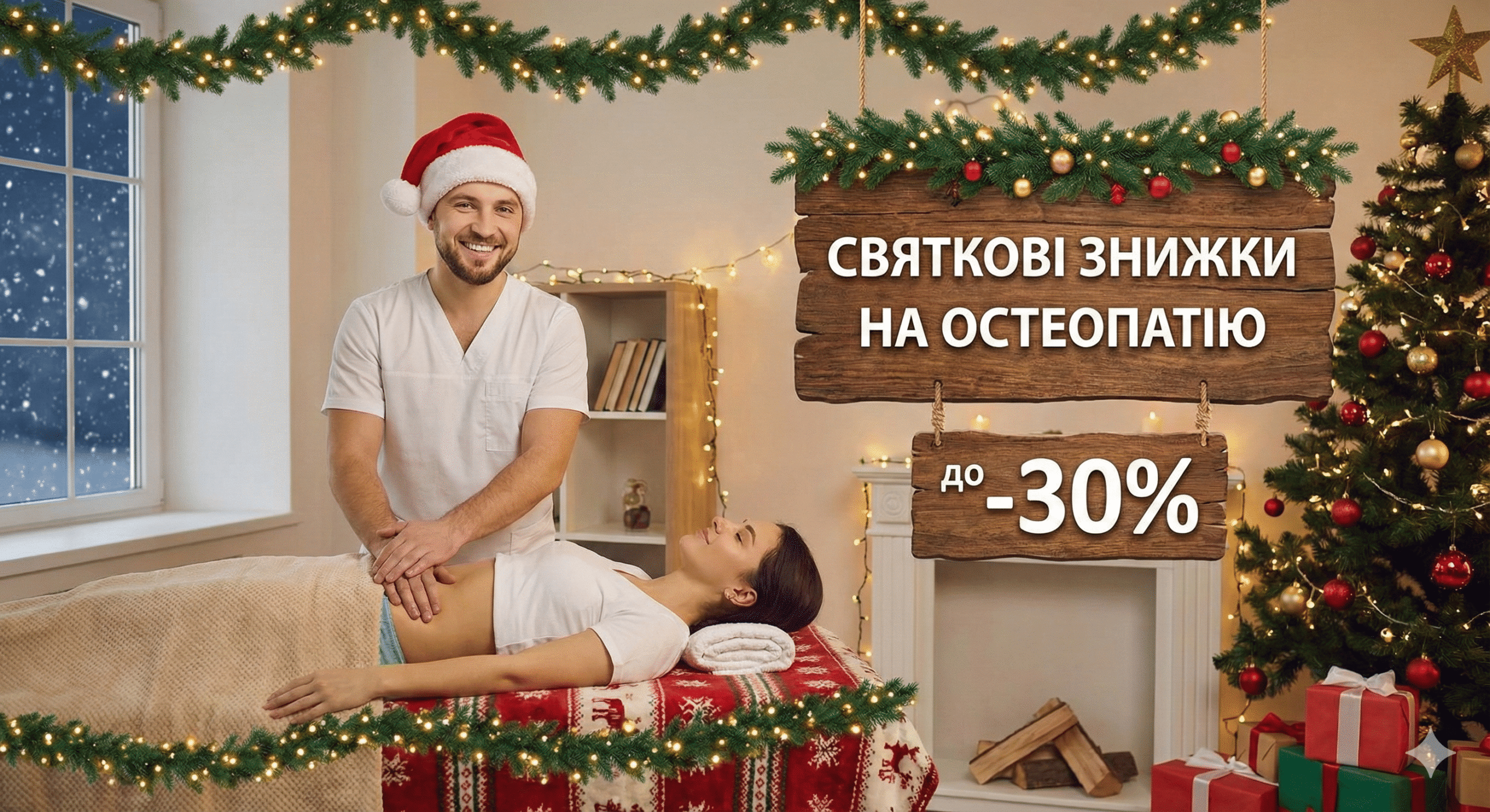 Начните Новый год с легкостью – праздничные скидки на остеопатию в «ПОЛИ-КЛИНИКА»